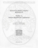 senatus populusque romanus studies in roman republican legislation